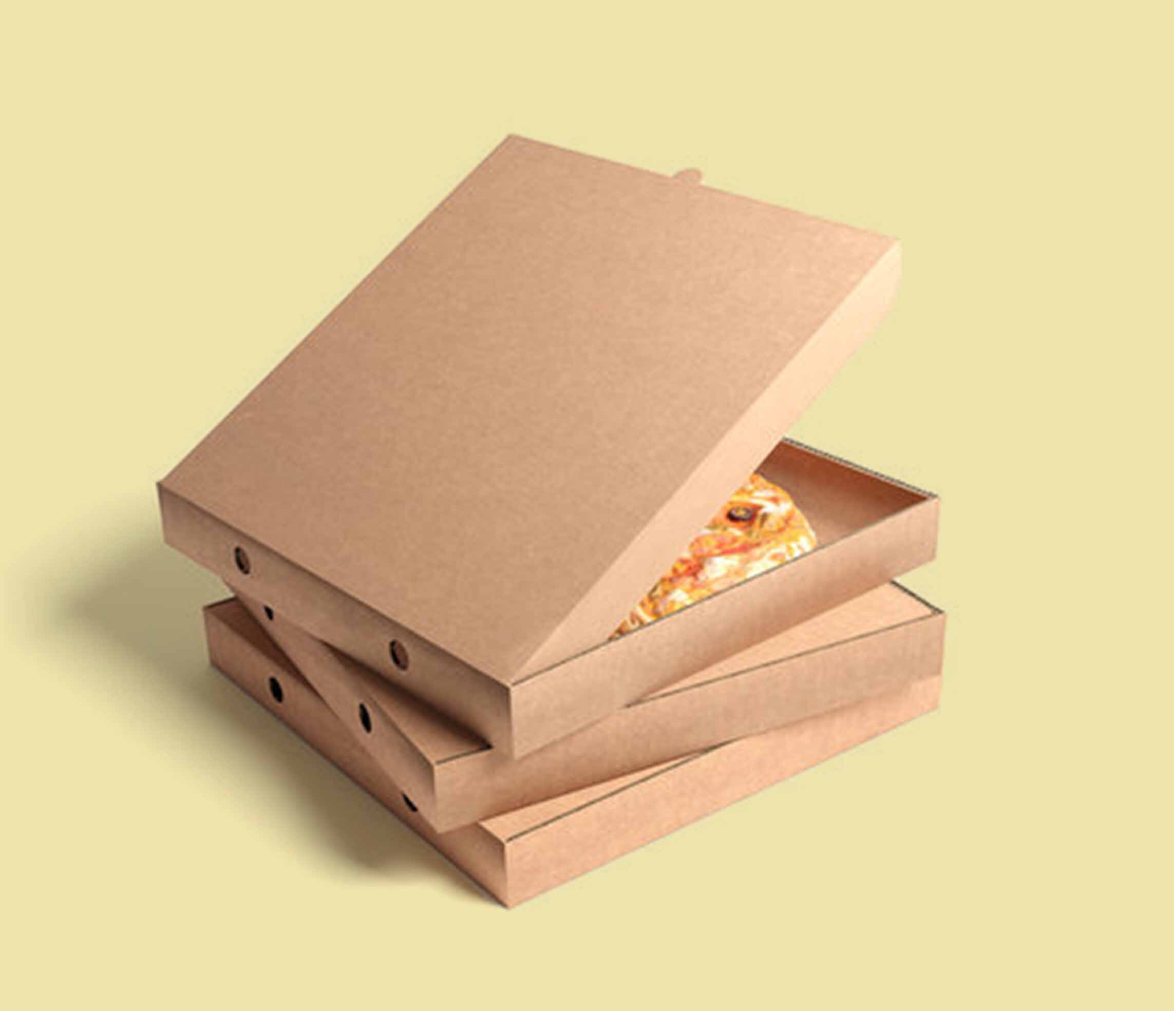 Brown Pizza Boxes 