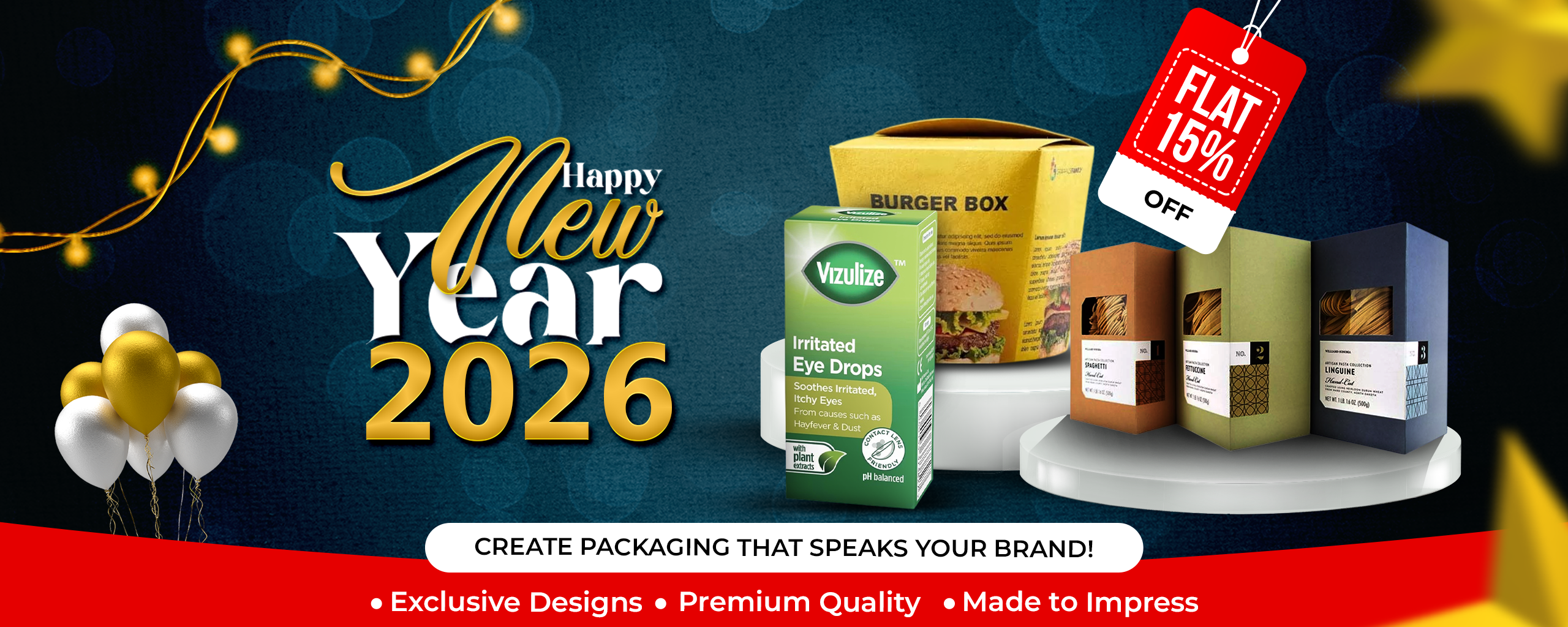 New Year desktop banner size 2560 x 1024