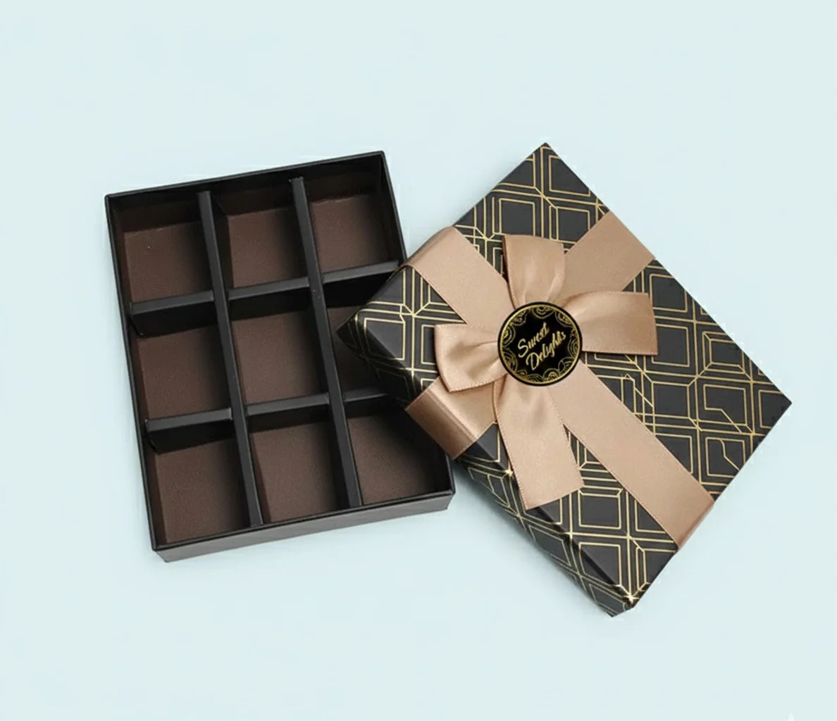 empty chocolate gift boxes