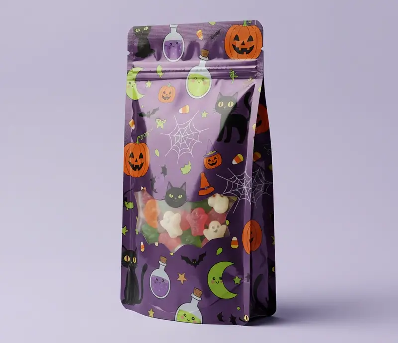 Printed Halloween Mylar Bags