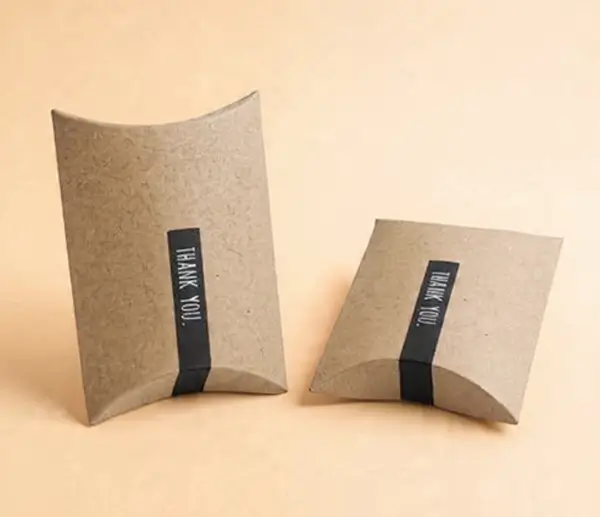 Kraft Pillow Boxes With Logo