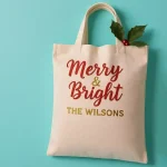Personalized Christmas Tote Bags