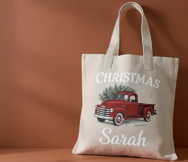 Personalized Holiday Tote Bags